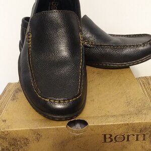 👞 Born Men's Harmon Leather Loafers | Black Fig | Size 8.5M | NWT NIB